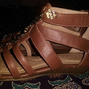 Deflex Comfort brown gladiator sandals